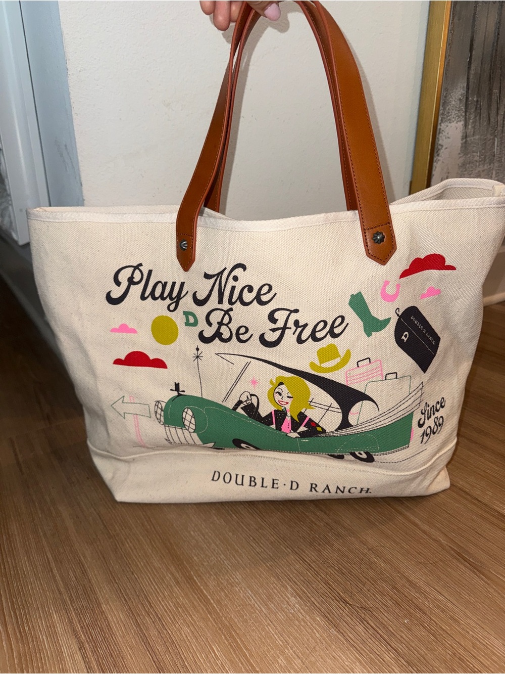 Double D Ranch Canvas Tote